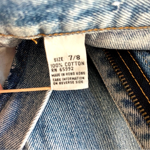 New York High Waist  Notched Ankle Jeans  100% Cotton Light Wash Size 7/8 - Picture 10 of 10